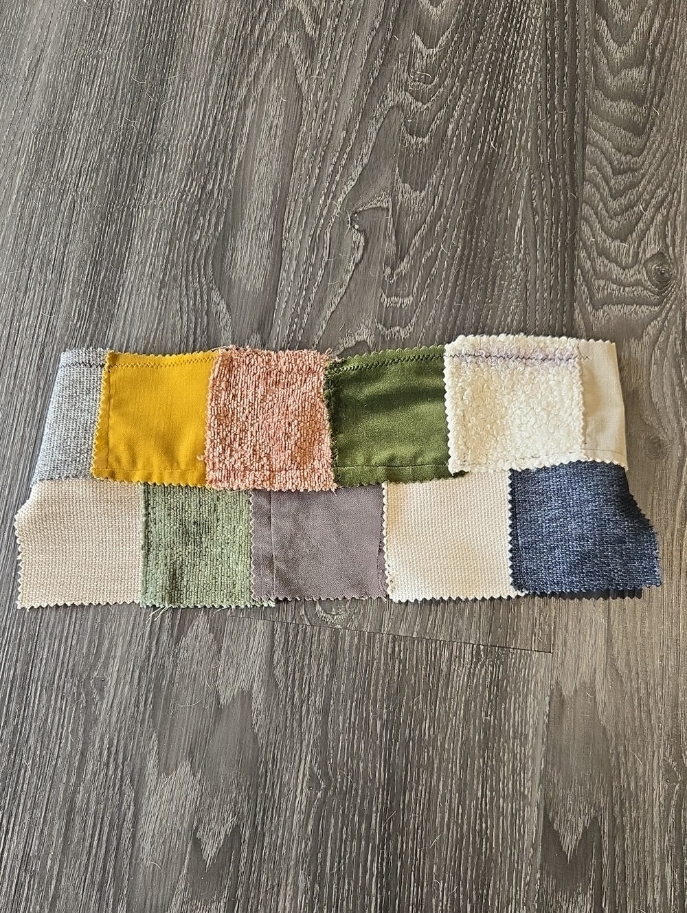 Handmade Patchwork Pull-On Top in Yellow, Pink, Green, Gray
